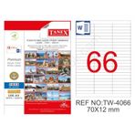 Tanex TW-4066 70x12 mm 25'li Polyester Etiket