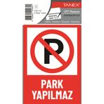 Tanex UYR-113 Park Yapılmaz 2'li Uyarı Etiketi