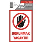 Tanex UYR-122 Dokunmak Yasaktır 2'li Uyarı Etiketi