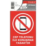 Tanex UYR-124 Cep Telefonu 2'li İkaz Uyarı Etiketi