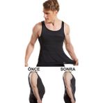 TangModa Erkek Korse Atlet Siyah Bel Korsesi Toparlayıcı 2 Beden Inceltici Korse Atlet - 2XL