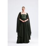 Tangül&Ali'S Moda Evi Helen Şifon Yeşil Maxi Elbise