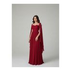 Tangül&Ali'S Moda Evi Kırmızı Maxi Şifon Elbise