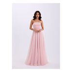 Tangül&Ali'S Moda Evi Pudra Pembesi Maxi Dalya Elbise