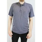 Taniş Erkek Petek Yaka Cepli Düz Baba T-Shirt - Gri