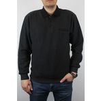 TANİŞ GİYİM Erkek Polo Yaka Cepli Büyük Beden Battal Selanik Örgü Koyu Füme Sweatshirt Bir Beden Küçük Önerilir
