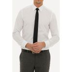 Taniş Giyim Erkek Slim Fit Düz Beyaz Gömlek - 2XL