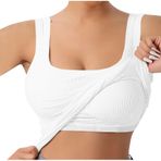 Tank-in-BH-Top, Kadın, Büyük Beden, Kolsuz, Yelek, Tişört, Yaz, Basic, Kare Kesim, Fitness Stüdyosu, Spor, Atlet, Camisole, Beyaz, S, Beyaz, S
