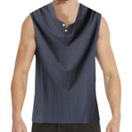 Tank Top Erkek V Yaka Kolsuz Tişört Büyük Beden Rahat Yaz Gömlekleri V Yaka Yelek Spor Tişörtü Koşu Tişörtü Erkek Antrenman Spor Tişörtü Bol Kesim Dış Mekan Gömleği, Koyu gri., XXL