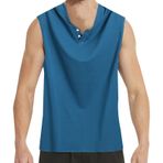 Tank Top Erkek V Yaka Kolsuz Tişört Büyük Beden Rahat Yaz Gömlekleri V Yaka Yelek Spor Tişörtü Koşu Tişörtü Erkek Antrenman Spor Tişörtü Bol Kesim Dış Mekan Gömleği, Mavi, 6XL