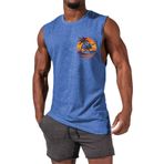 Tank Tops erkekler Hawaii hindistan cevizi ağacı grafik kolsuz gömlek yaz artı boyutu yelek plaj tatil Tee Tops spor spor fanila, mavi (Light Blue), 4XL