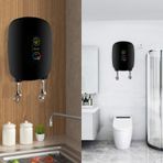 Tankless su ısıtıcı, elektrikli, CEIEVER Tankless Shower sıcak su ısıtıcı, LED göstergeli, 220 V, 3000 W, anında elektrikli su ısıtıcı, banyoda duş için (6500 W siyah)