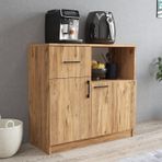 Tanmob Mtd0302 İnci 90 Cm Kapaklı Çekmeceli Alt Mutfak Dolabı Çam