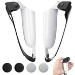 TanReginal Meta Quest 3 Denetleyici Tutamakları (1 Çift) için Pil Kapakları, Oculus Quest 3 Denetleyicisi için Yedek Quest 3 Aksesuarları, Kaymaz Granül Dokusu, Sert PVC Malzeme, Ayarlanabilir El Kayışı