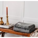 Tante Roza Woolmark Tek Kişilik %100 Saf Yün Battaniye Gri - 130 x 180 cm