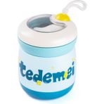 Tantitoni 036-01- Tedemeı Mavi Paslanmaz Çelik Kaşıklı Yemek Taşıma Kabı 450ML