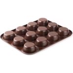 Tantitoni 12'li Kek Kalıbı 27X35CM Kahverengi Karbon Çelik Yapışmaz Kaplama Özellikli - 1 Adet