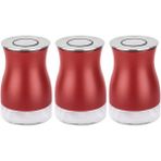 Tantıtonı 3 Parca Kırmızı Cam Kavanoz Setı 730Ml