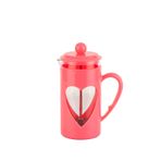 Tantitoni 350 ml Pembe Kalp Şekilli Bitki Çayı Kahve Presi