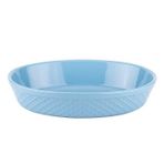 Tantitoni Dıamond Seramik Oval Mavi Fırın Kabı 28x18.5x6cm