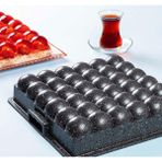 Tantitoni Granit Döküm Tart Kalıbı Kare Atom Şekilli Dilimli 26X26CM(UMMYTATM26G) - 1 Adet
