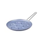 Tantitoni Gri Mavi Renk Granit Pankek Tavası 28cm -7 Bölmeli (ÇELİK KULP)