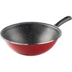 Tantitoni Kırmızı Emaye 28 cm Wok Tava