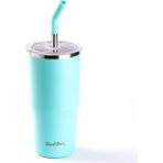Tantitoni Mavi 2 Fonk. Çift Katmanlı Pipetli Termos Bardak 700 Ml