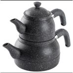 Tantitoni Orta Boy Gri Granit Çaydanlık Takımı 980/1700ML