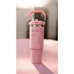 Tantitoni Paslanmaz Çelik Tutmalı Pipetli Termos 900ML Açık Pembe - 900 ml