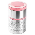 Tantitoni Pembe 2 Katlı Termos 930 ml (Elvin Home Concept)