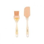 TANTİTONİ SOMON RENKLİ SİLİKON SPATULA VE FIRÇA SETİ