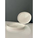 Tantitoni Space Beyaz Porselen 2 Li Pasta Tabağı Seti 16,8 Cm