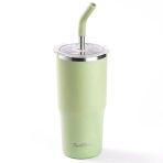 Tantitoni Yeşil 2 Fonk. Çift Katmanlı Pipetli Termos Bardak 700 Ml