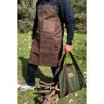 Tanto Bushcraft Marangoz Önlüğü – Mumlu Kanvas, 3 Cepli, 79X64 Cm, Outdoor & Atölye Kullanımı - Kahverengi - Standart