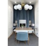 Tanya Modern Tasarım Mutfak - Salon - Yatak Odası - Eskitme Renk Beyaz Camlı 6 Lı Avize