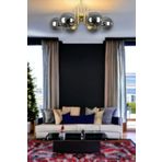Tanya Modern Tasarım Mutfak - Salon - Yatak Odası - Eskitme Renk Füme Camlı 6 Lı Avize
