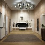 Tanya Modern Tasarım Mutfak - Salon - Yatak Odası - Tavan Krom Renk Bal Camlı 6 Lı Avize