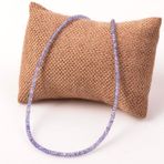 Tanzanit Taşı Gümüş Kolye - 3 Mm