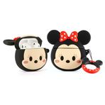 TAOCHEN Sevimli Silikon Komik Kılıf AirPods 2 & 1 ile Uyumlu - Darbeye Dayanıklı Koruma Karikatür Tasarım Kapak [DSN Avatar Serisi] (Minnie Face)