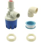 TAODAN Dahili 6 Noktalı Tam Otomatik Su Seviyesi Kontrol Vanası 3/4 İnç 2 Plastik Somun ile Donatılmış Su Deposu Şamandıra Vana Depolama Tankı Vanası Güneş Enerjili Su Isıtıcı için kullanılan