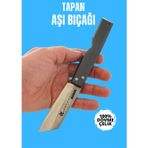 Tapan Aşı & Kamp Bıçağı 21 cm Yay Çeliği Premium Koyu Gri