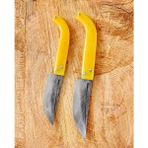 Tapan Bıçağı Tapan Av & Çoban Bıçağı 26-23 cm Set Kara Çelik 2 Parça Sarı