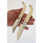Tapan Bıçağı Tapan Av & Çoban Çakısı 2 Adet 19-23 cm El Yapımı Dövme Çelik Paslanmaz - Beyaz