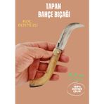 Tapan Ters Aşı Bıçağı 19-21 cm Koç Boynuzu Kara Çelik Sarı