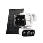 Tapo 4K Güvenlik Kamerası Kablosuz Dış Mekan, Çift Lens Pan/Eğim, Güneş Enerjili Pil, 169° Geniş Açılı Lens + 6 mm Zoom Lens, Hareket İzleme, Abonelik Ücretsiz SD Depolama veya