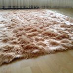 Tappeto Kuzu Kürkü Dekoratif Post 140x200 cm Camel Salon Halı