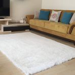 Tappeto Tavşan Tüyü Dekoratif Post Halı Kar Beyaz (80x200 cm)
