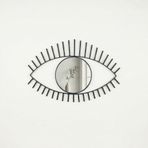 Tara Göz Ayna - Metal Çerçeveli 22 cm Büyük Duvar Aynası (Siyah)