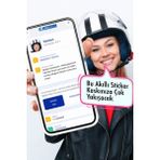 TaraBeni Tara Beni Kask Karekod Bilgi Etiketi (Qr Akıllı Kask Etiketi) - Kırmızı